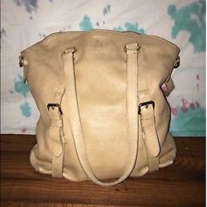 Oversized Cream Prada Shoulder Bag